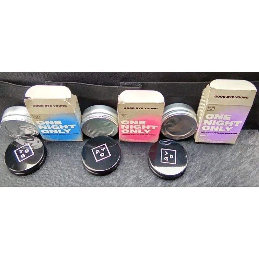 GOOD DYE YOUNG Semi-Permanent Dye 3 Colors One Night Only Dye Purple,Pink,Blue